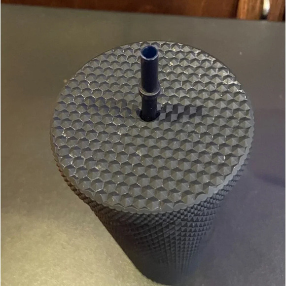 Starbucks 2022 Matte Black Studded Travel Tumbler 24 oz With‎ Straw Venti - Picture 5 of 9